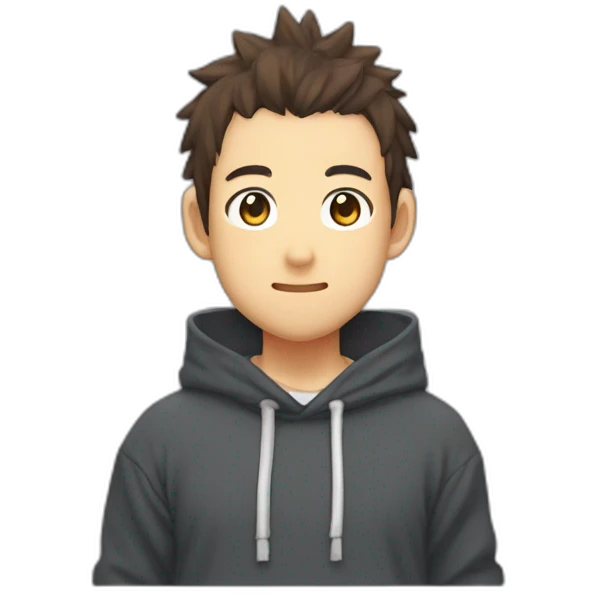 Kazuma de konosuba avec son sweat-shirt du Japon  emoji