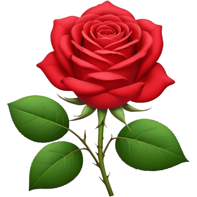 Eine Rose in Rot und einen weisen verlauf emoji