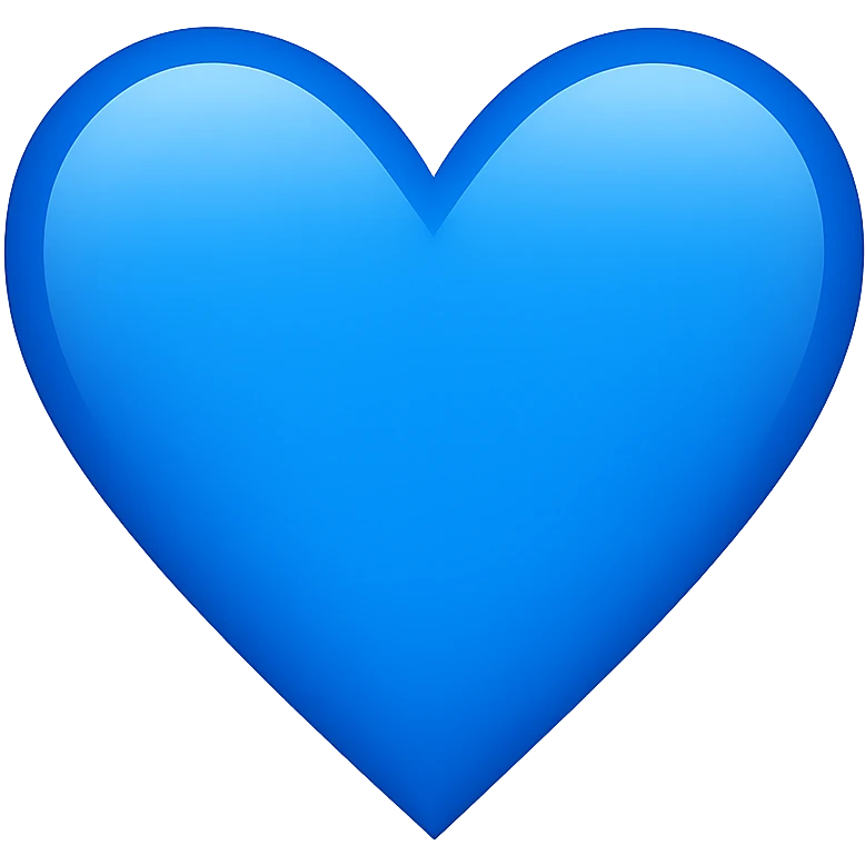 blue heart emoji emoji