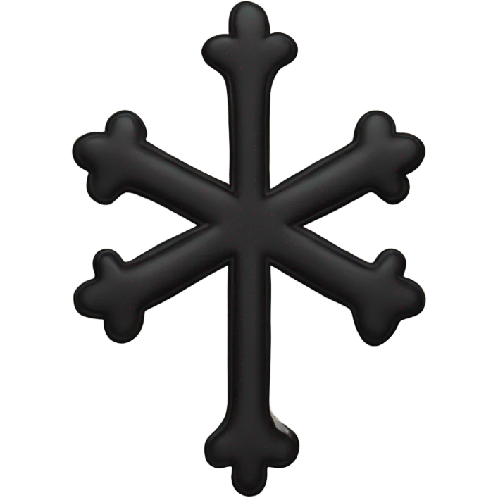 black cross  emoji