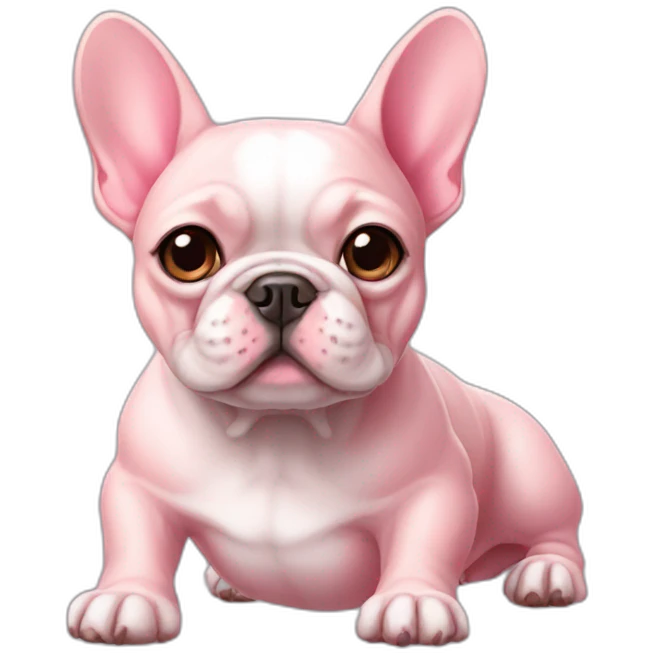 pink french bulldog emoji