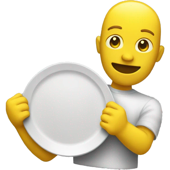 yellow arms holding plate emoji