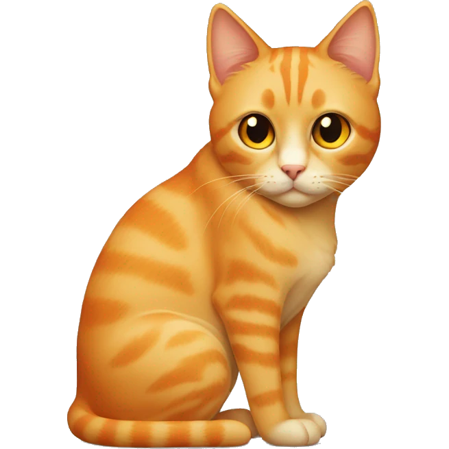 A light orange cat with orange eyes emoji