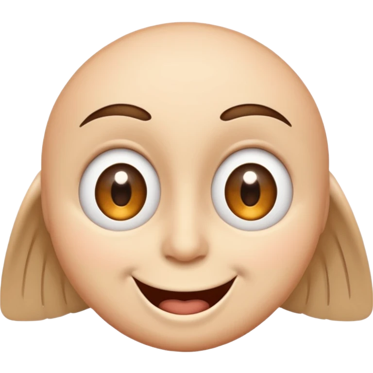 wide eyes open flying face with one eye winking, with a big smile emoji