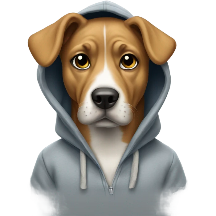 Dog with hoodie  emoji
