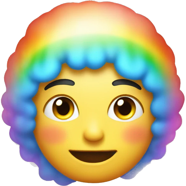 Glowing rainbow aura emoji