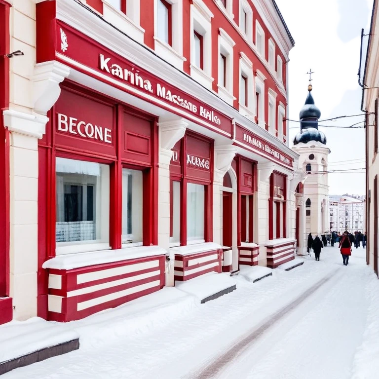 Вывеска магазина "красное и белое" emoji