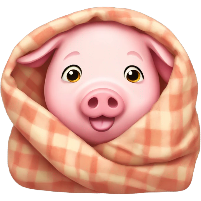 Sleepy pig in a blanket  emoji