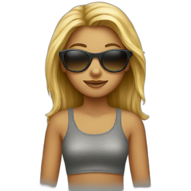 sunglass girl emoji