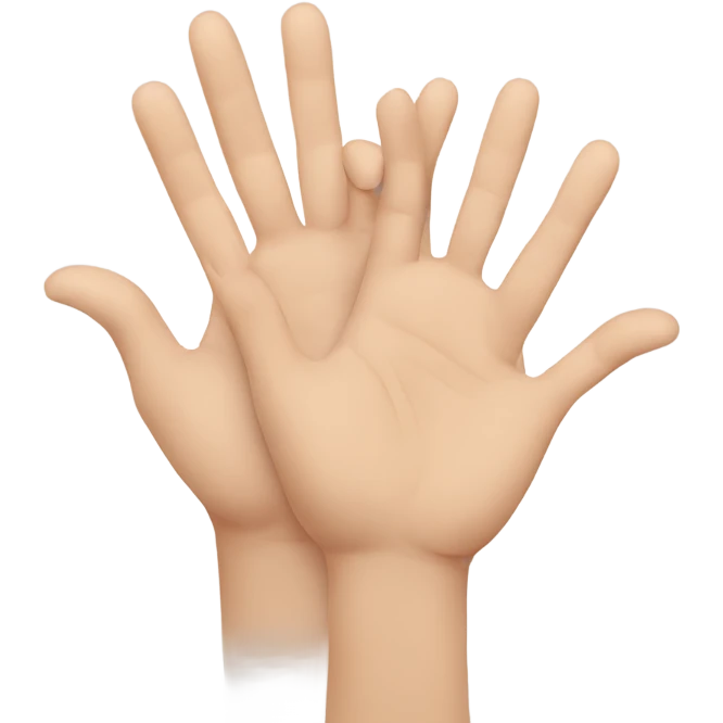 two russian hands "greeting each other" emoji