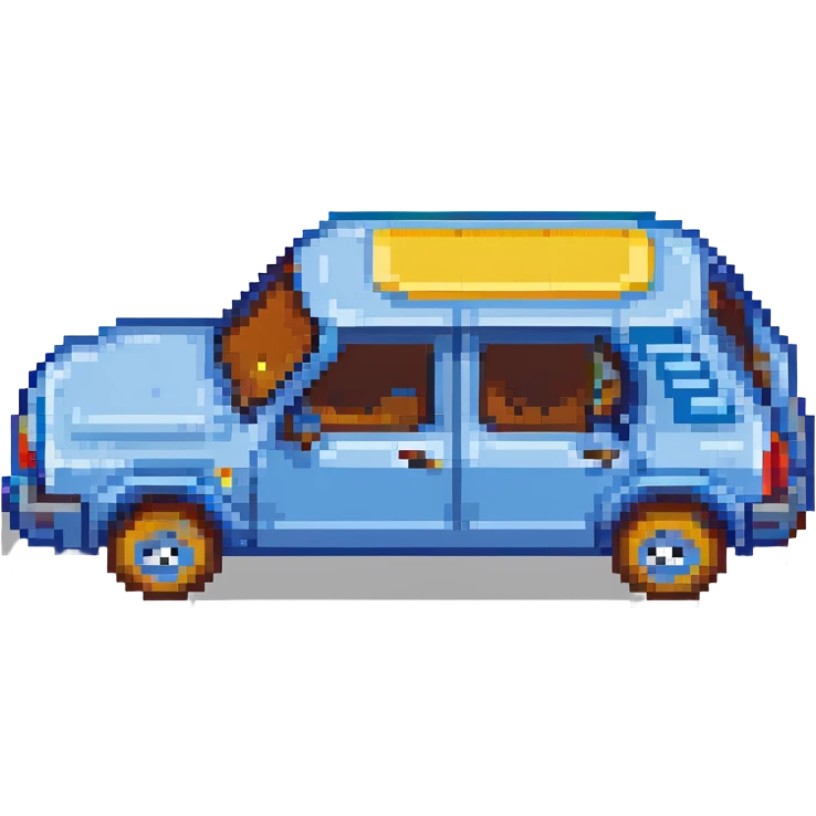 lego style Dacia car, side view, bright colors, simple emoji