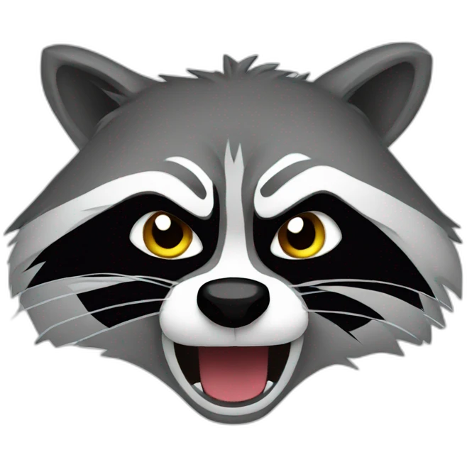Angry racoon emoji
