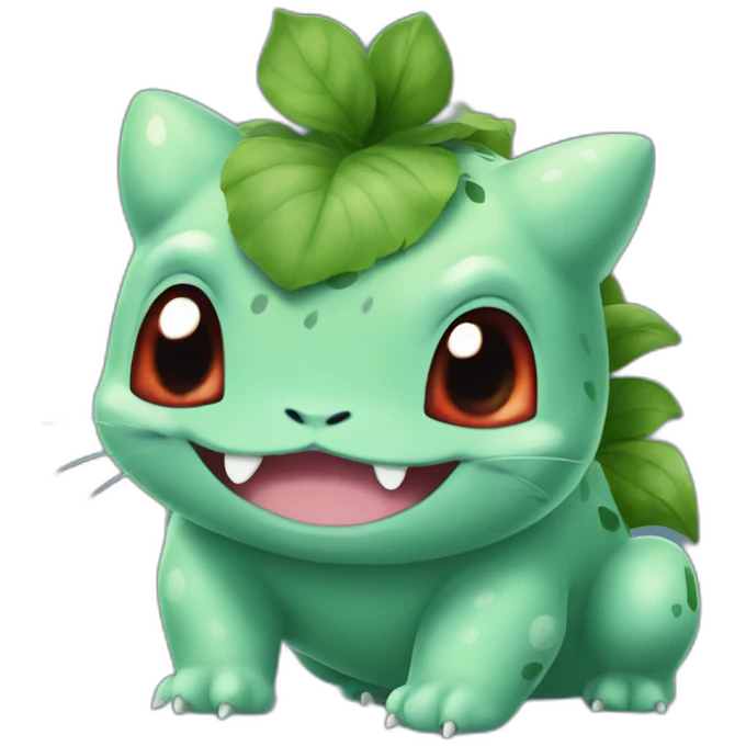 bulbasaur with a tick emoji