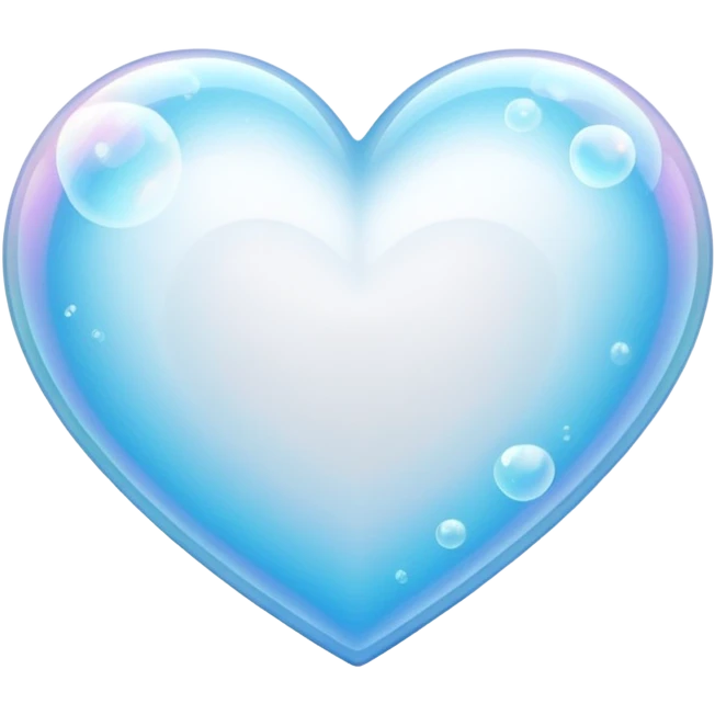 white heart with a bubble texture emoji