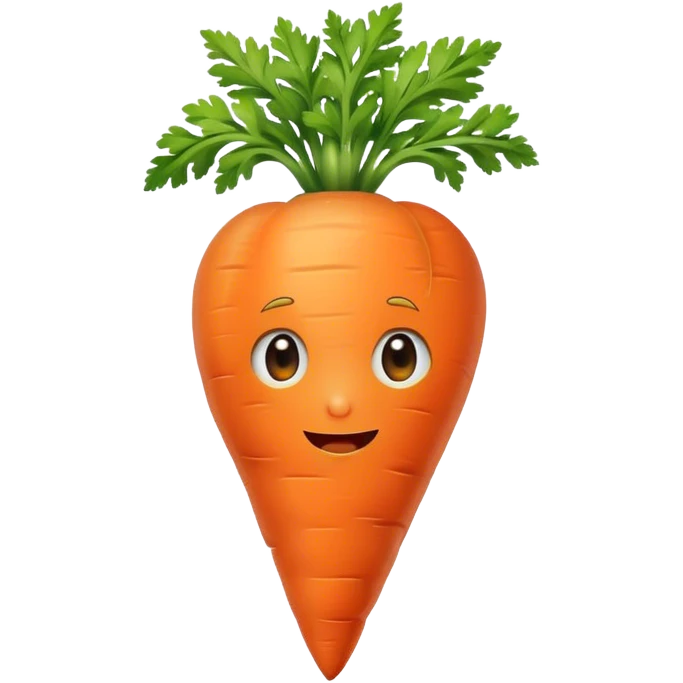 Carotte avec des cheveux emoji