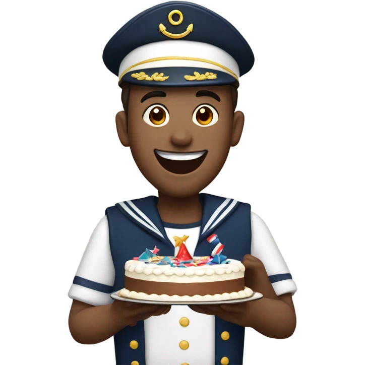 A  sailor in the navys birthday party emoji
