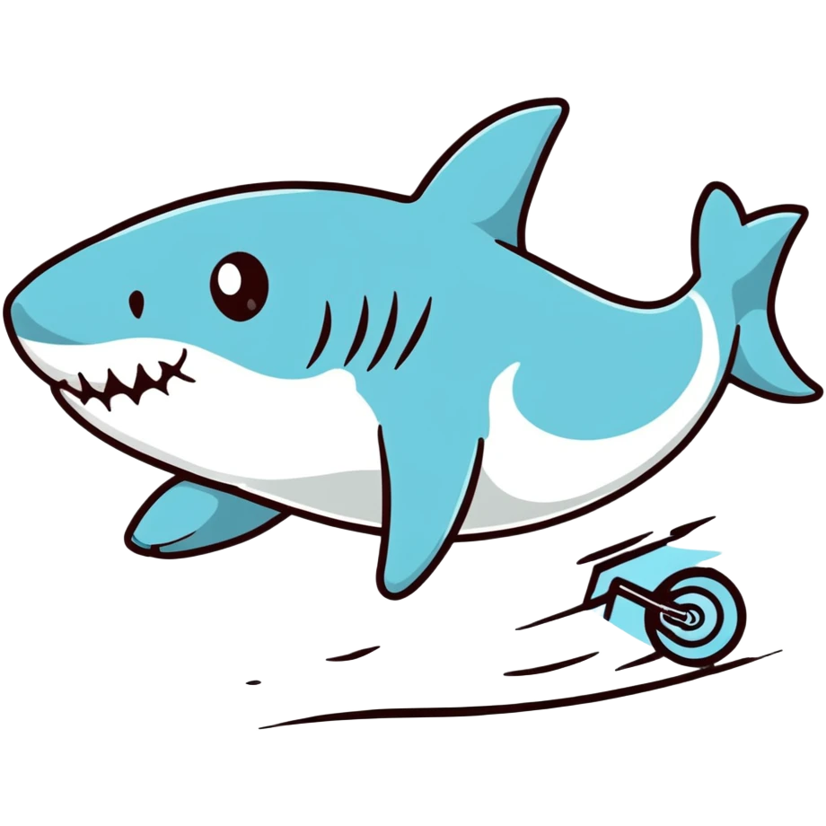 shark running with sneakers emoji