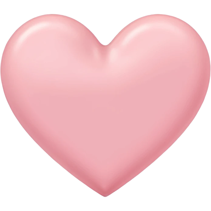 Corazón rosa pastel curado emoji