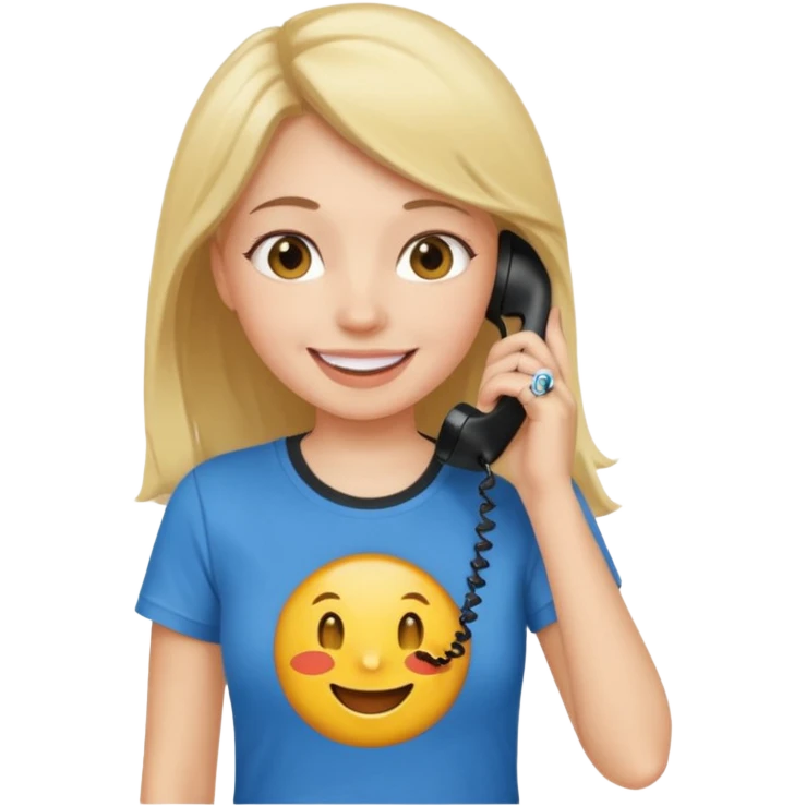 girl talking on phone bedroom background, close up pose emoji