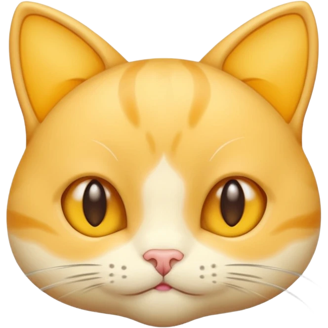 Cute cheese cat's face (little cheeks, not much hair) emoji