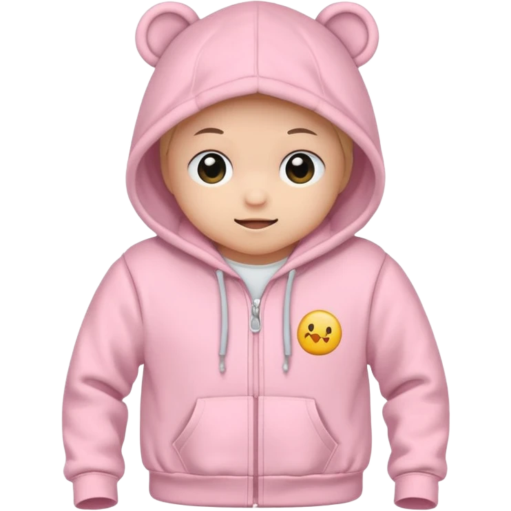 baby pink colour hoodie with hood emoji .ONLy hoodie, don't show me person in hoodie emoji