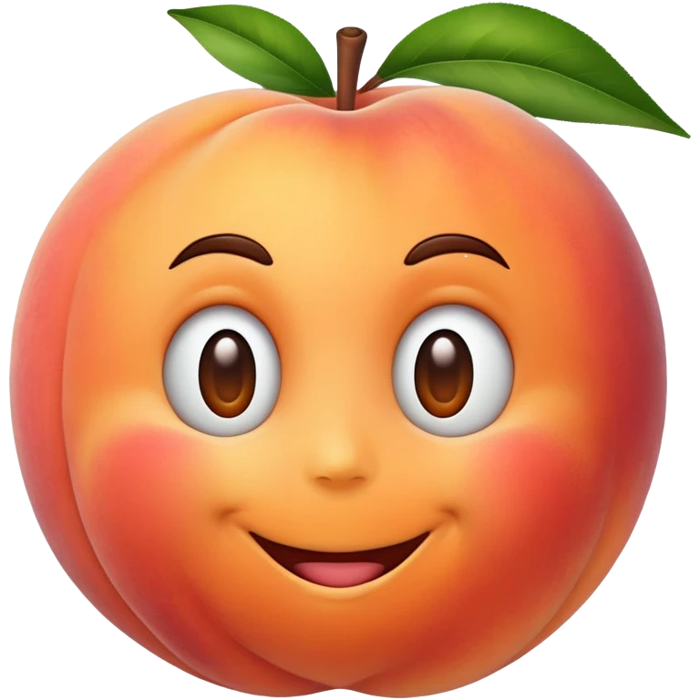 A smiling peach emoji
