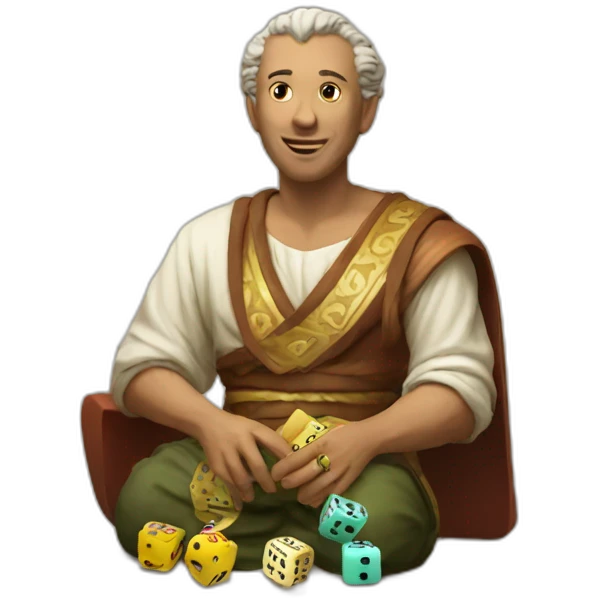 god playing dice emoji