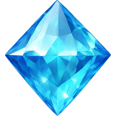 blue shiny diamond emoji