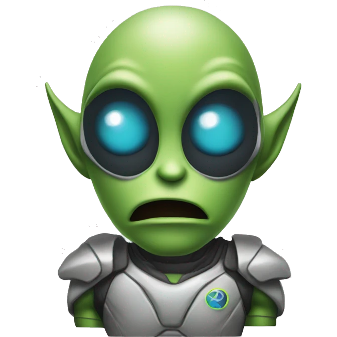 Super strong alien emoji