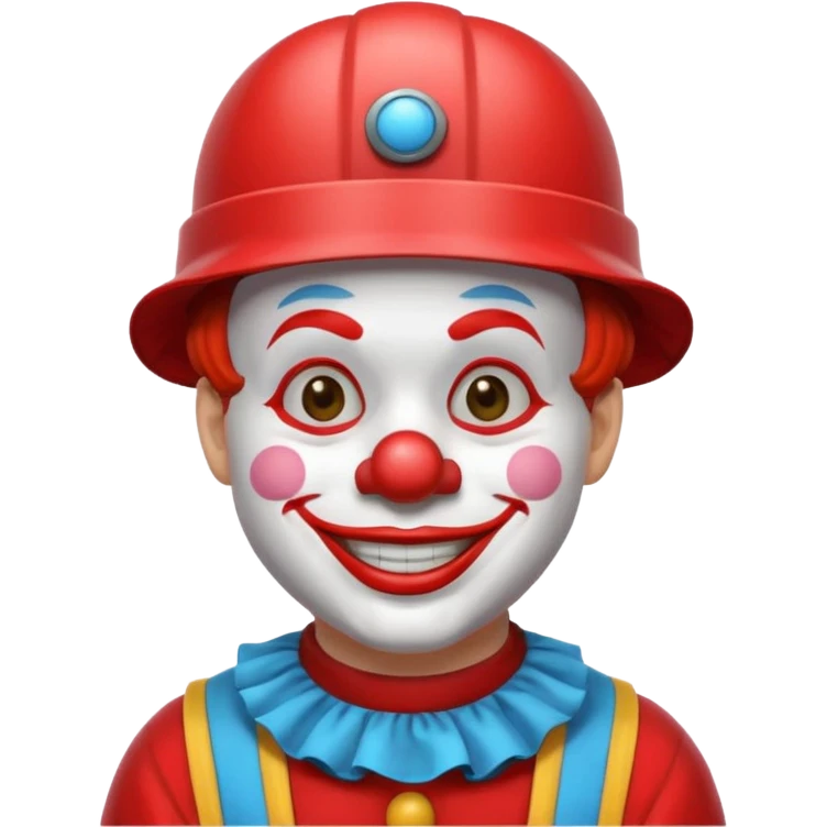clown with helmet and red shirt emoji