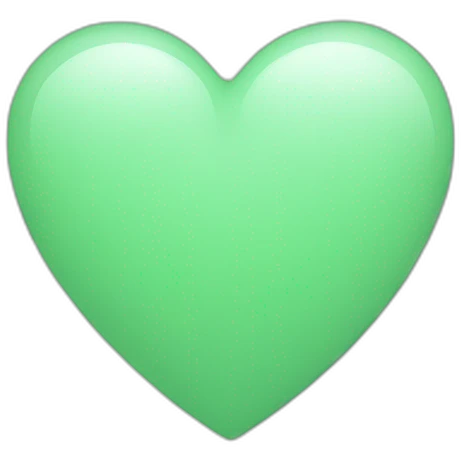 Pale green heart emoji