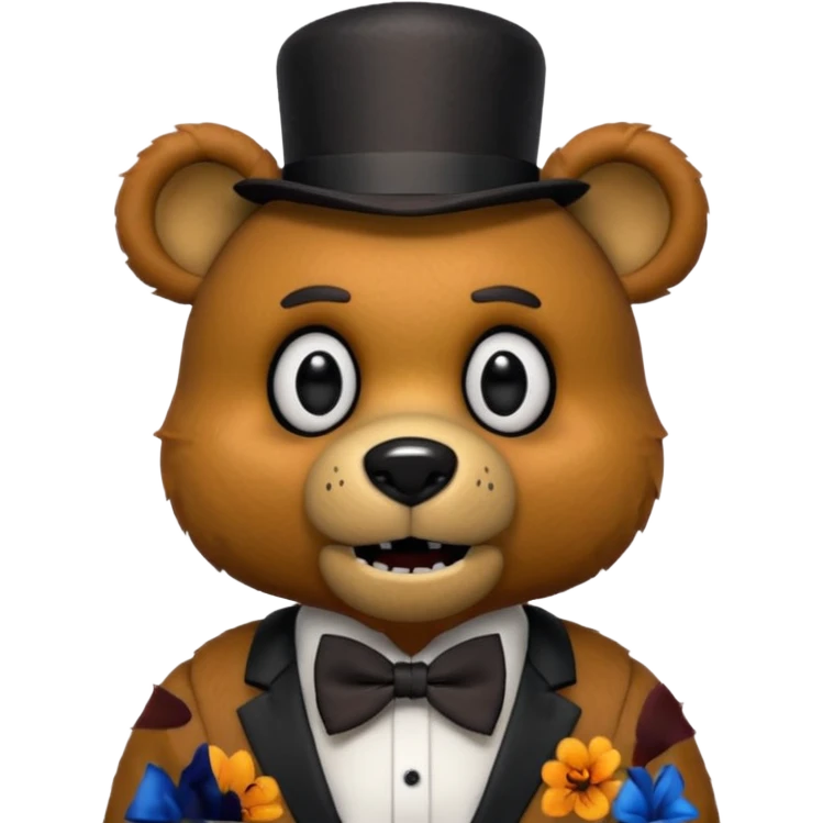 Freddy Fazbear (small hat) from Five Nights At Freddy's Movie emoji