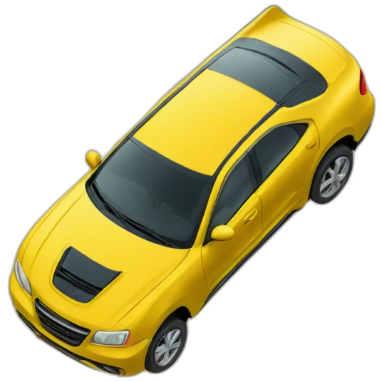 Car flying off road emoji