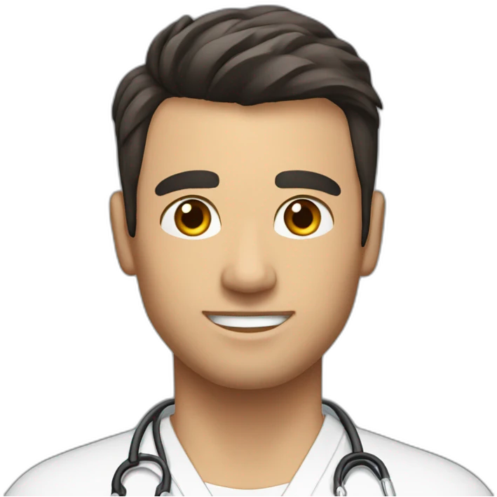 The man is white, with dark hair, a rehabilitator and massage therapist emoji