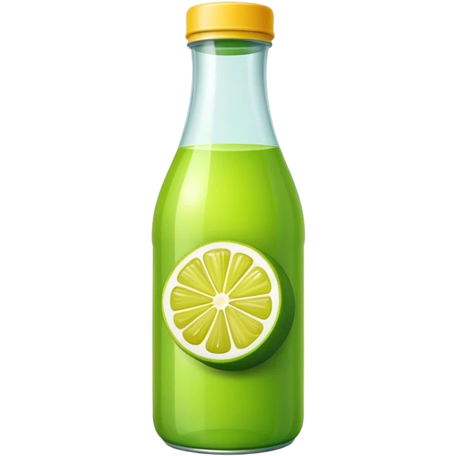 Green lemon juice bottle emoji