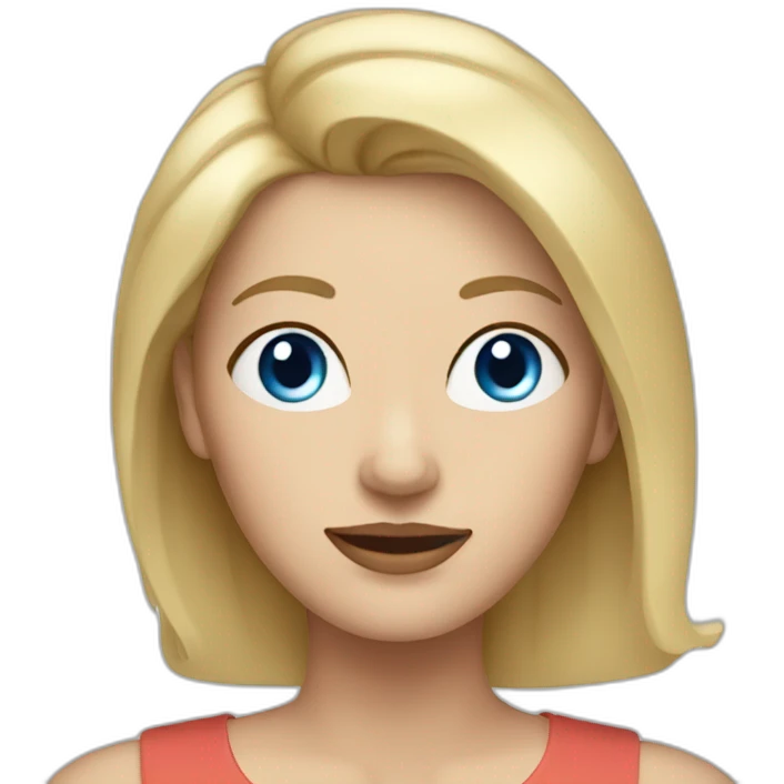 middle age woman with blonde hair and blue eyes emoji