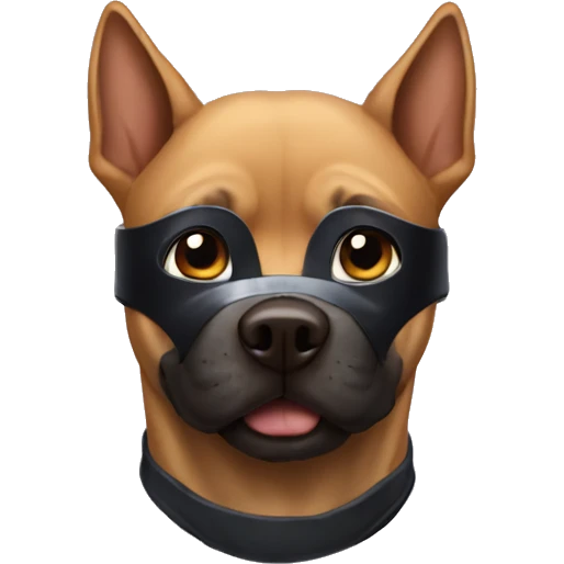Dog wearing a Batman mask emoji