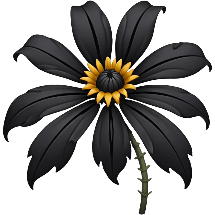 Wilted Flower emoji black emoji