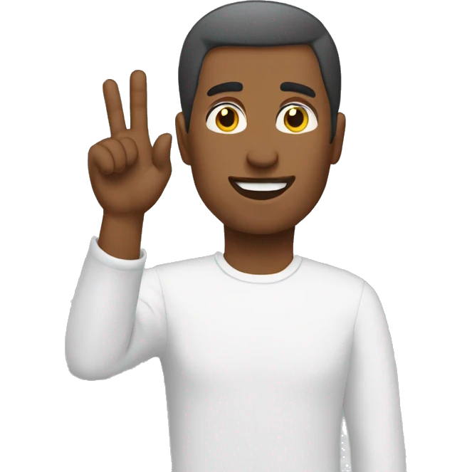 man doing albanian eagle gesture emoji