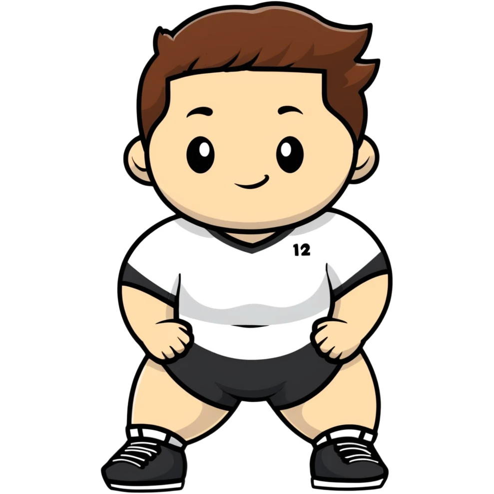 athlete with white skin and curvy brown hair emoji