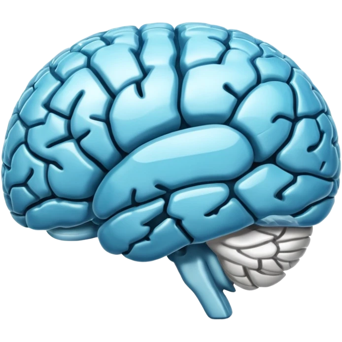 Little glass brain front view emoji