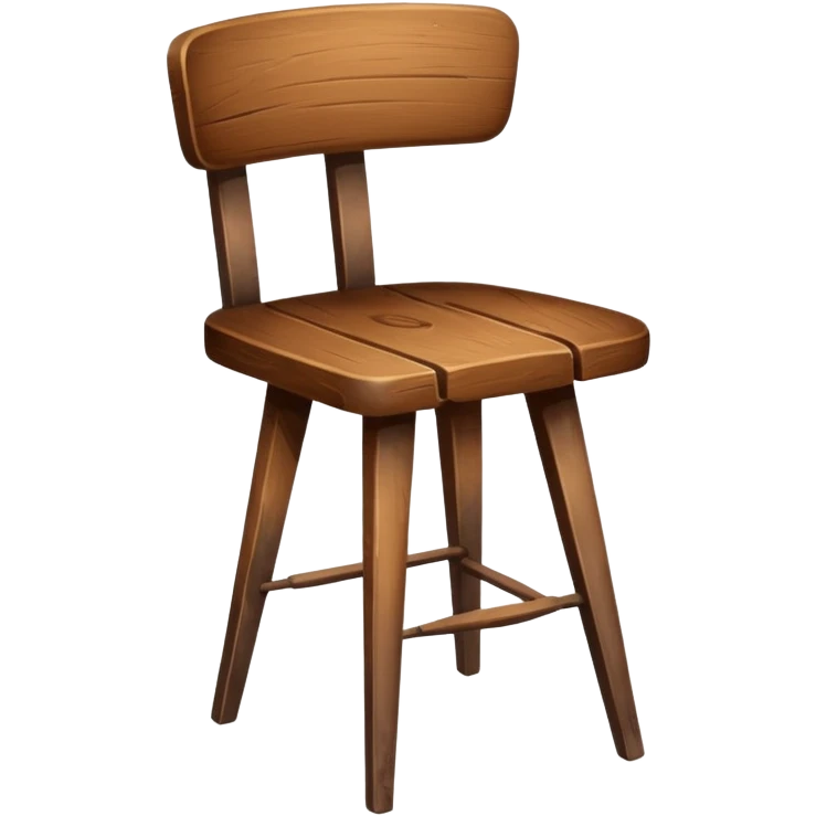 Wooden chair with only three legs emoji