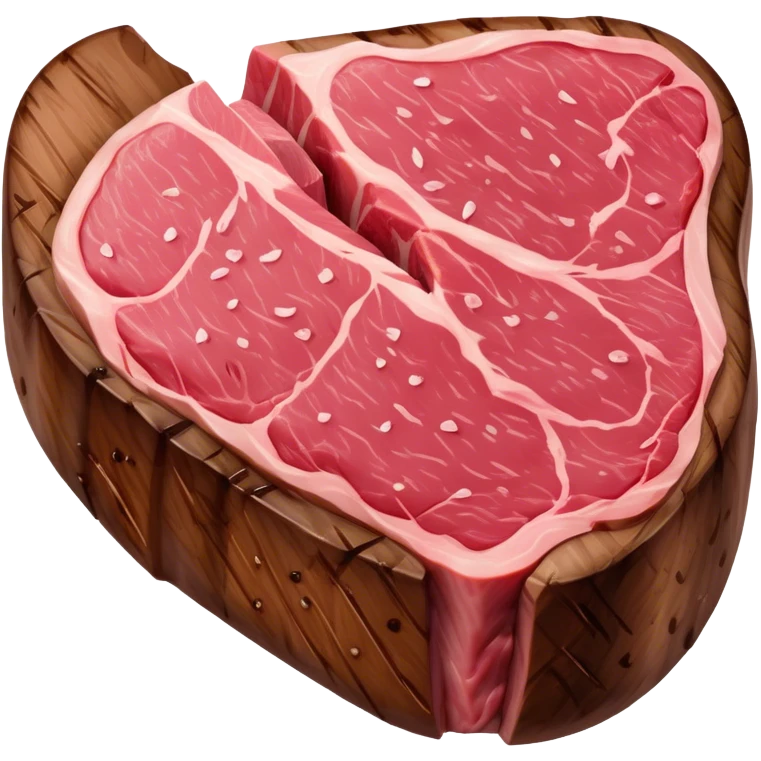 Cinematic thick-cut steak, perfectly seared with grill marks, a juicy pink center, rich and savory, warm glow, sizzling and mouthwatering, highly detailed and appetizing. emoji