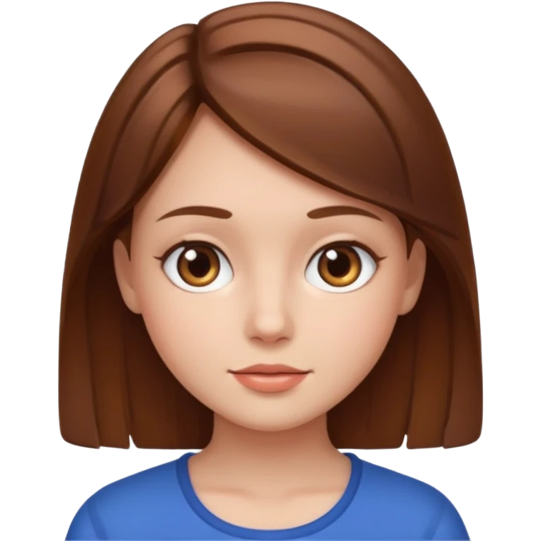 a girl with square face emoji
