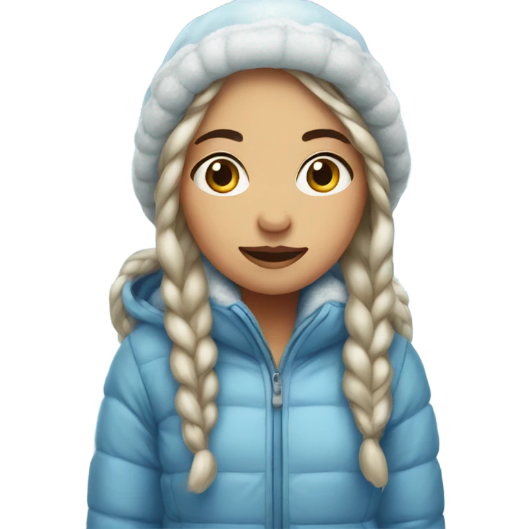 Girl in winter wonderland emoji