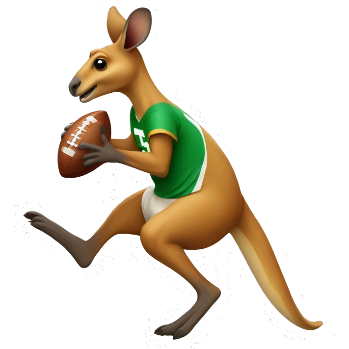 Kangaroo running football emoji