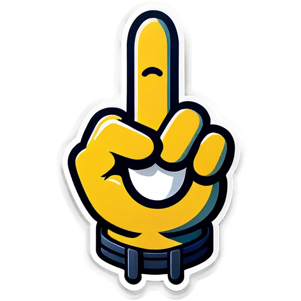 middle finger with smiling emoji  emoji