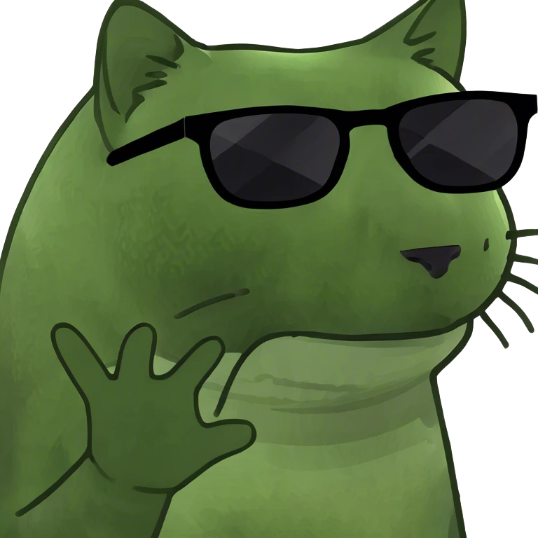 Cat with sunglasses emoji