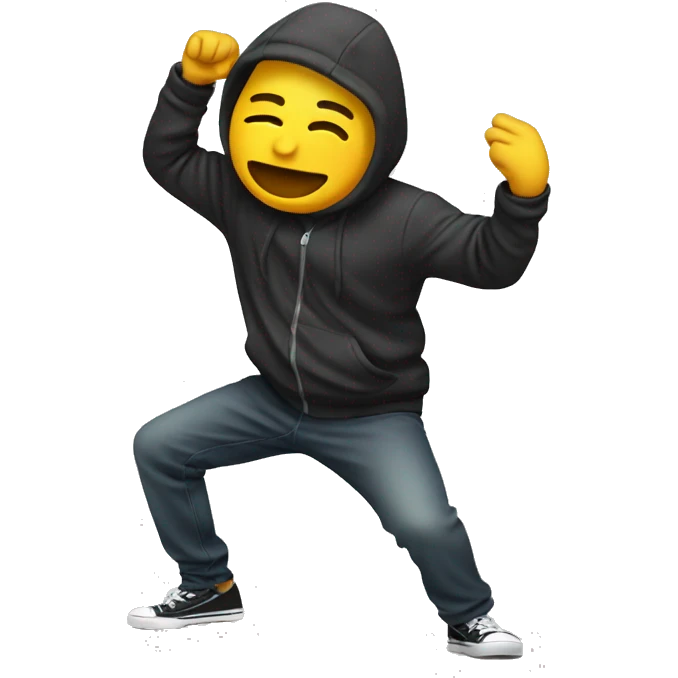Emoji dabbing emoji