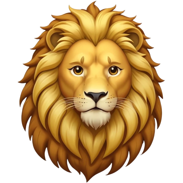 majestic lion with golden mane emoji